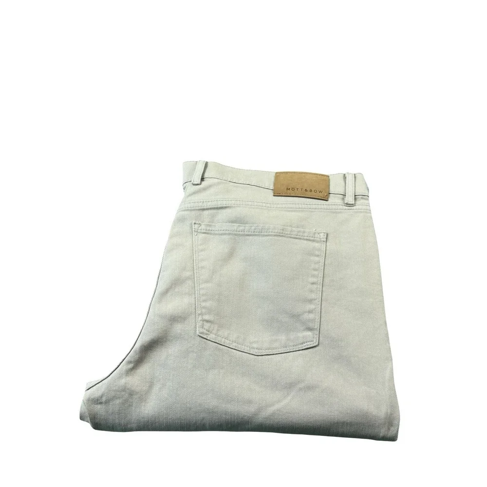 Mott & Bow Brown Stretch Denim Zipper Fly Mens Jeans Size 38X30 Slim